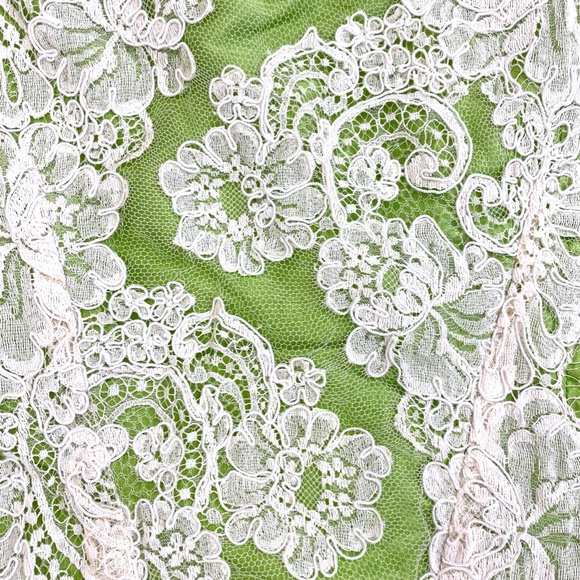 DO YOU LARP? Apple Green Silk Camisole with Lace - Picture 5 of 8